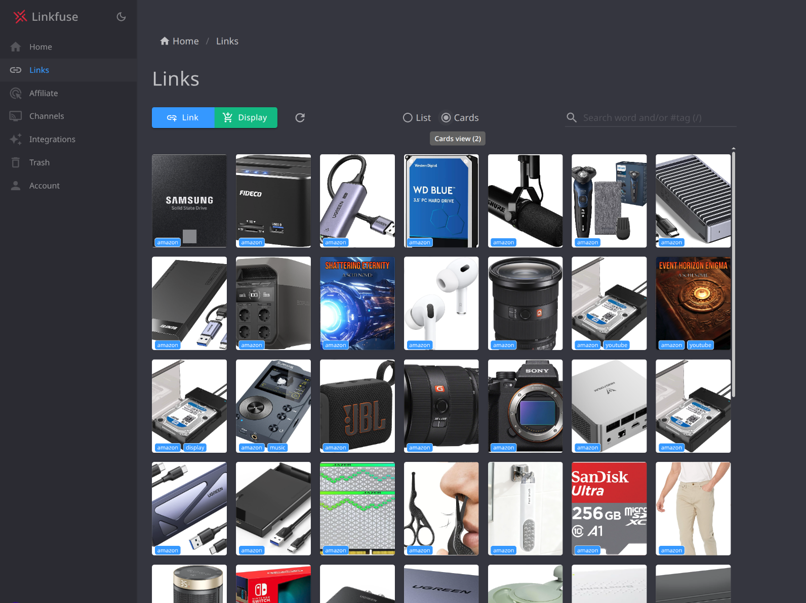 Linkfuse link creation and localization settings