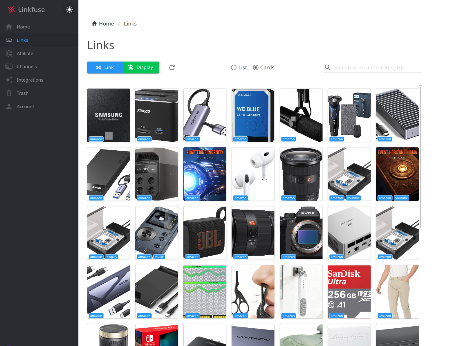 Linkfuse link creation and localization settings
